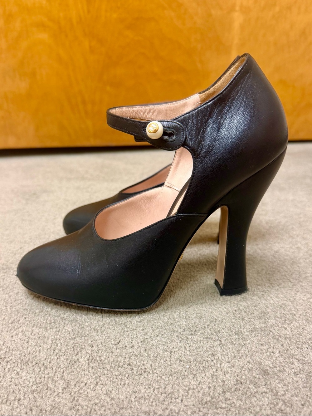 GUCCI ⚜️ Lesley Mary Jane Malaga Kid Leather Pumps - Picture 6 of 9